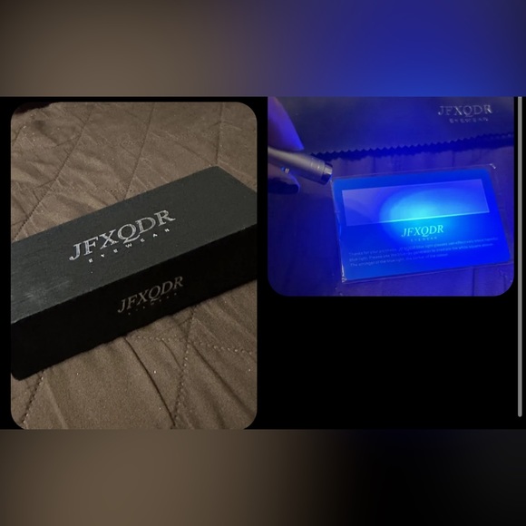 Jfxqdr Blue Light Blocking Glasses For Men Women (clear Gray) complete kit. - Picture 5 of 5